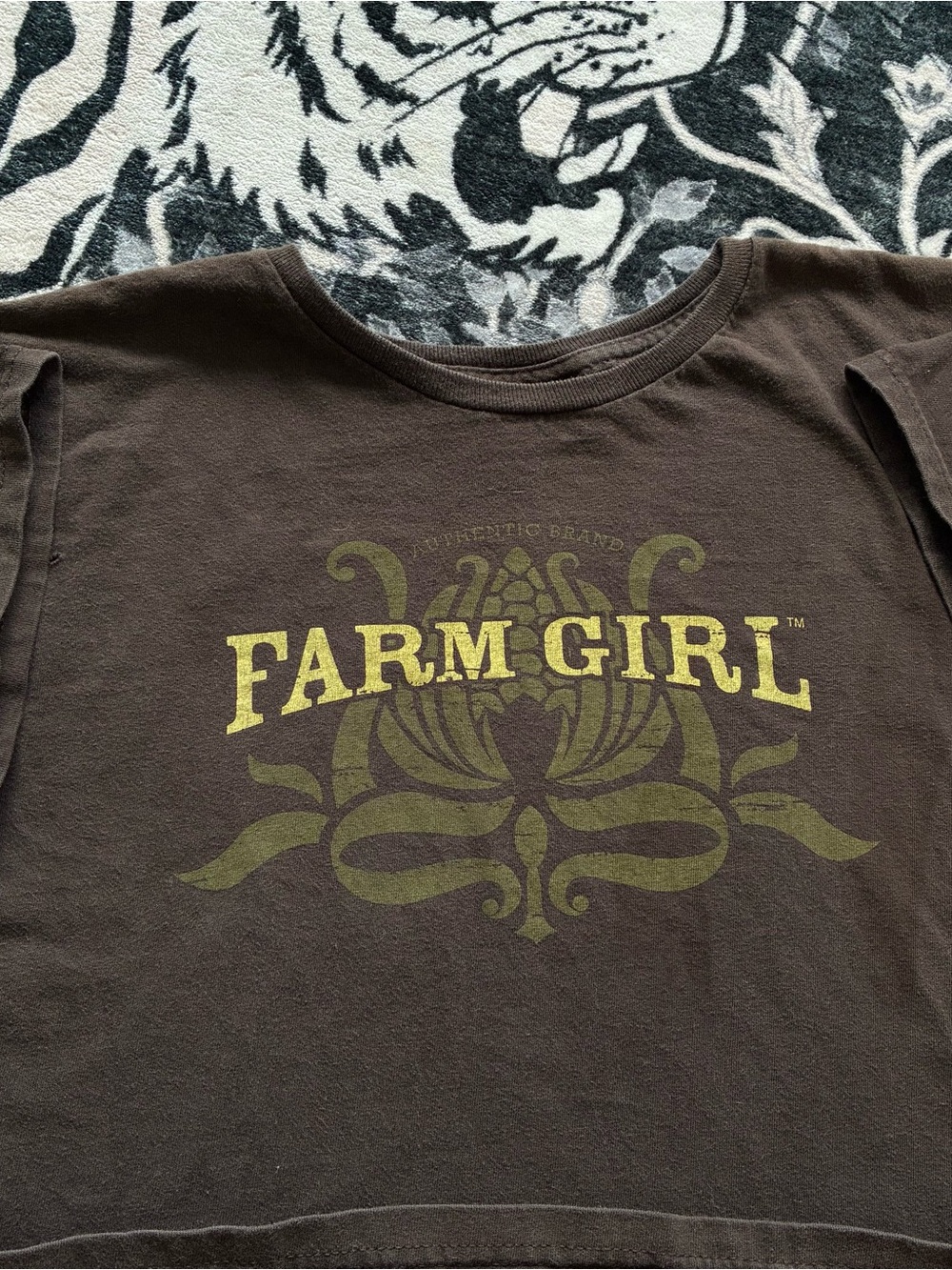 023 - VINTAGE 00s FARM GIRL WESTERN COWGIRL Y2K T SHIRT